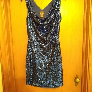 Sequined mini dress